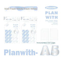 Oblique angle artsy ins style salt series notebook in A5 or B5 size with white or plaid blue cover