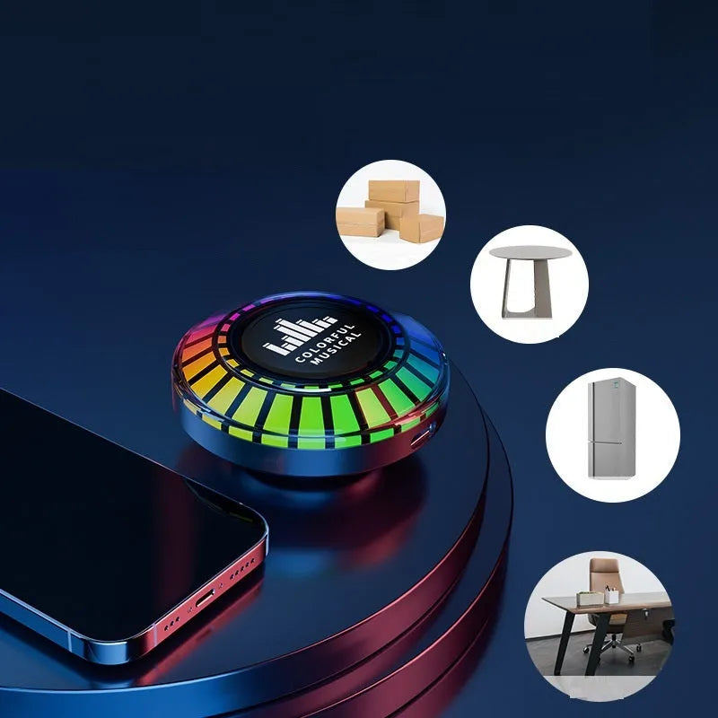 Small square Bluetooth LED atmosphere lamp with voice control and polar light effects