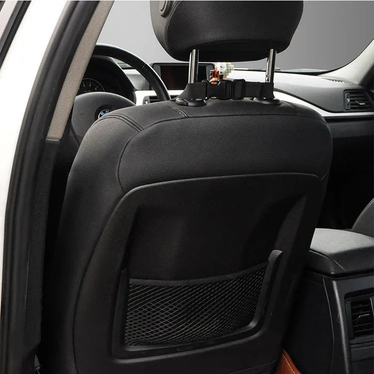 Universal memory cotton car lumbar support cushion in solid colour on a car seat.