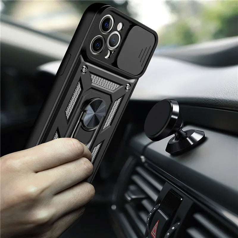 Sergeant sliding window magnetic phone case for iPhone in multiple colour options