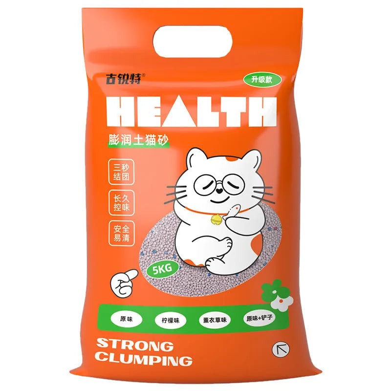 Bentonite cat litter deodorant low dust lavender lemon original flavour 5kg 10kg 20kg bag