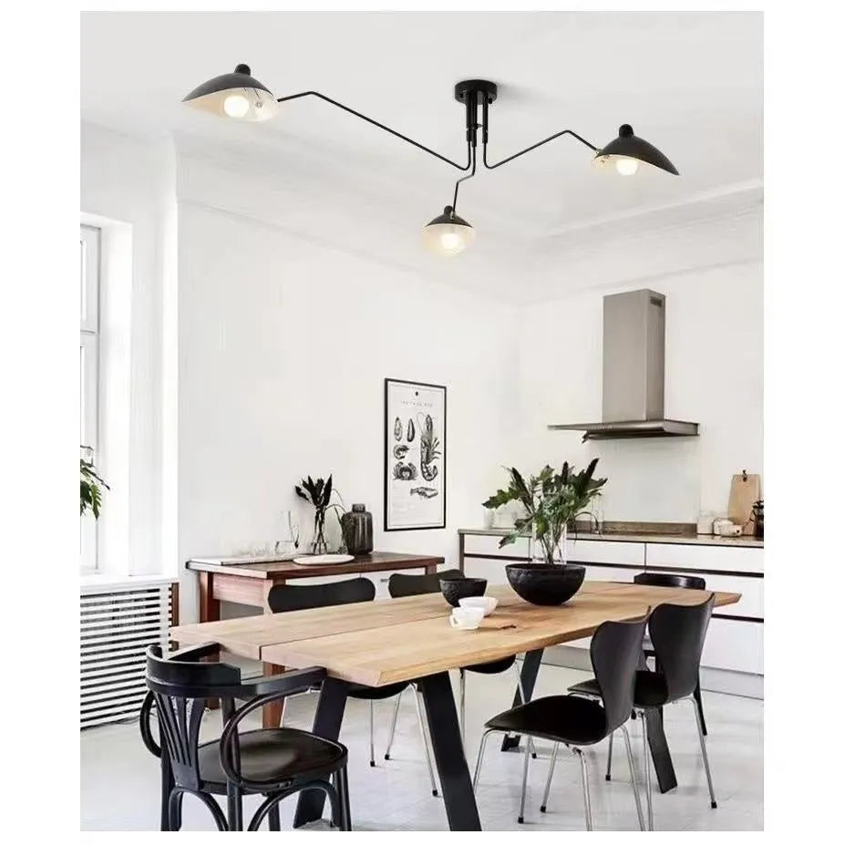 Nordic ceiling lamp with 3 heads size 185CM for bedroom or dining room warm light