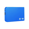 USB 3.0 solid state mobile hard drive in metal shell, showing black, blue, red, and silver colour options.