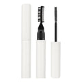 Pink and white eyebrow glue tube with applicator brush for natural wild brow styling.