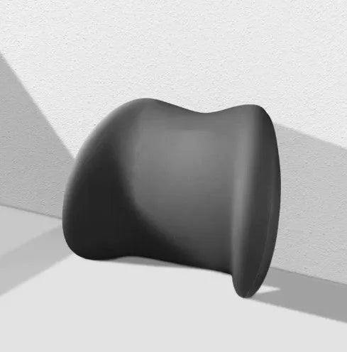 Black memory cotton car headrest pillow and back cushion for neck and lumbar support