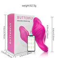 Rose red wearable female massager with APP remote control and USB charging