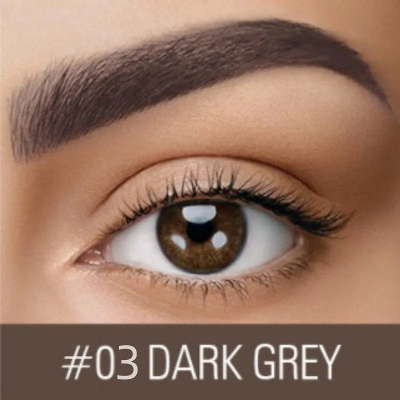 Waterproof quick-drying eyebrow cream pencil in dark grey and golden yellow shades