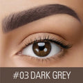 Waterproof quick-drying eyebrow cream pencil in dark grey and golden yellow shades