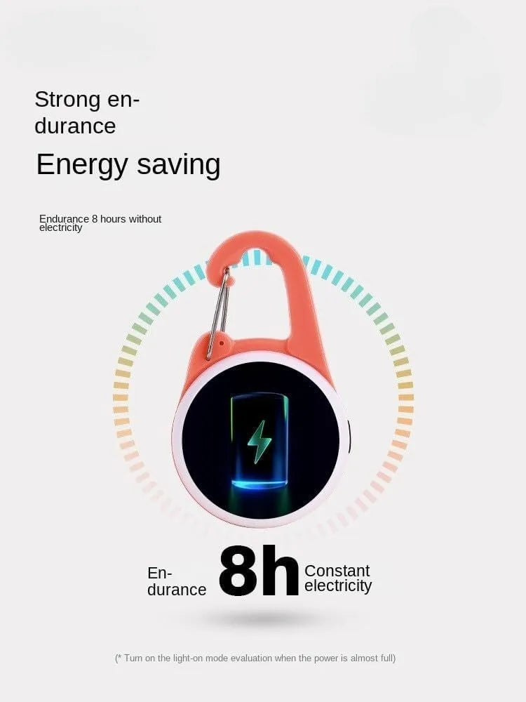 Rechargeable LED dog collar light with silicone strap in blue, orange, or purple, featuring IPX8 waterproofing and 4 light modes for night safety.