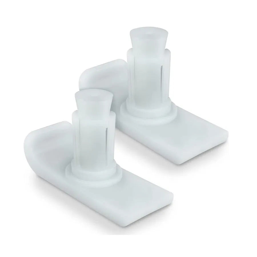White POM walker sled foot mat glide plate universal accessory pair