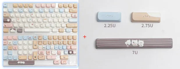 Sea Salt Cat character design PBT keycaps for mechanical keyboards with sublimation printing
