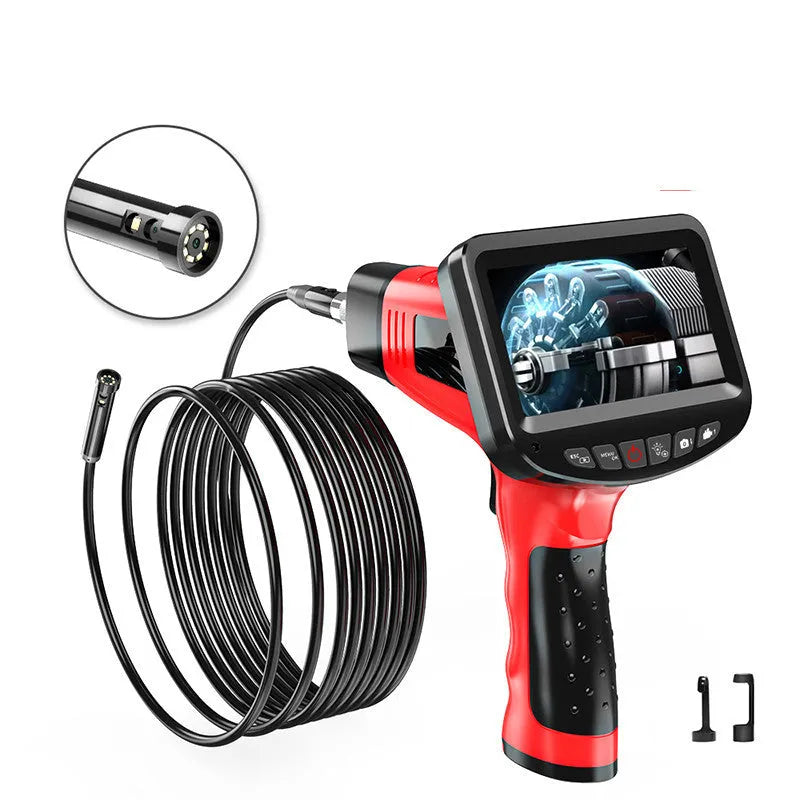 8.5mm dual-lens endoscope inspection camera with snake pipeline and hard wire cable options
