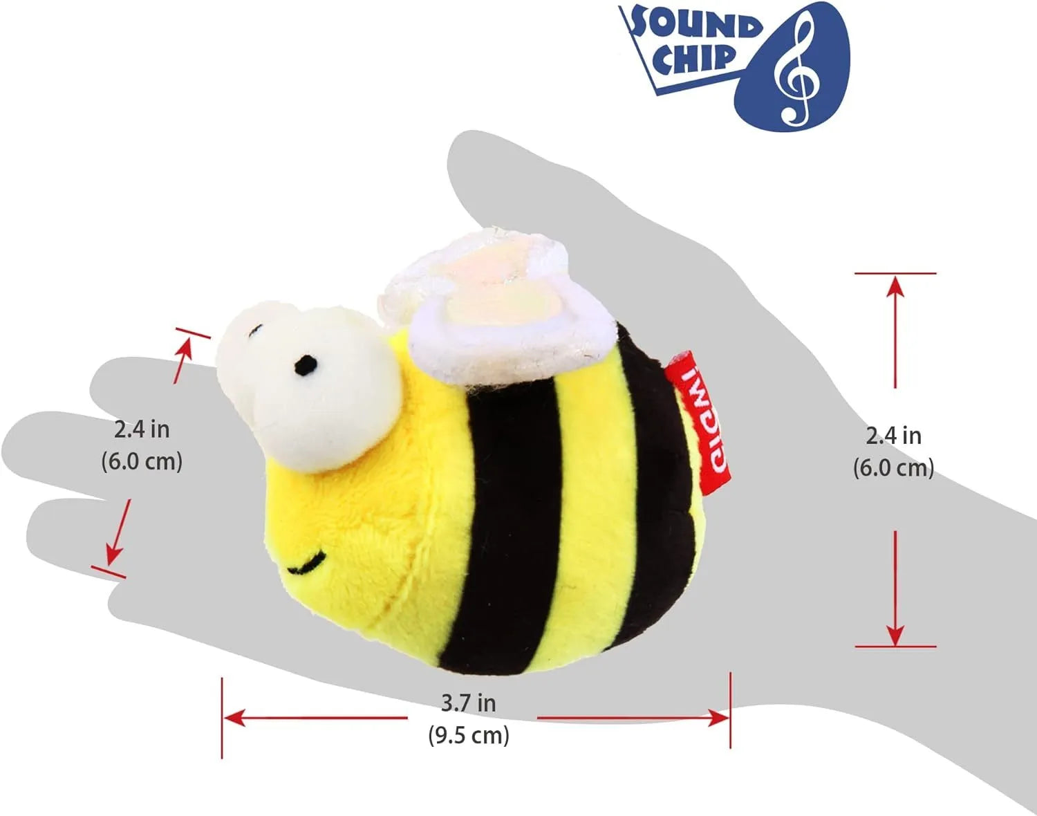 Yellow bee-shaped flannelette cat toy with motion-activated squeaking feature for interactive indoor play