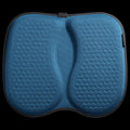 Honeycomb gel car seat cushion, 40x35x2cm, breathable cold pad, shown in six colours including black and brown.