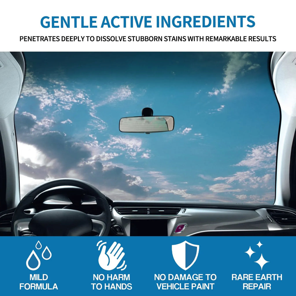 100ml bottle of car foam cleaning agent for interior seat stain removal and paint polishing.