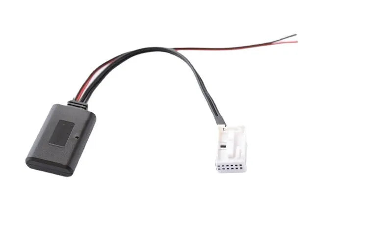 Bluetooth AUX cable adapter for Citroen and Peugeot RD4 car stereos with optional microphone.