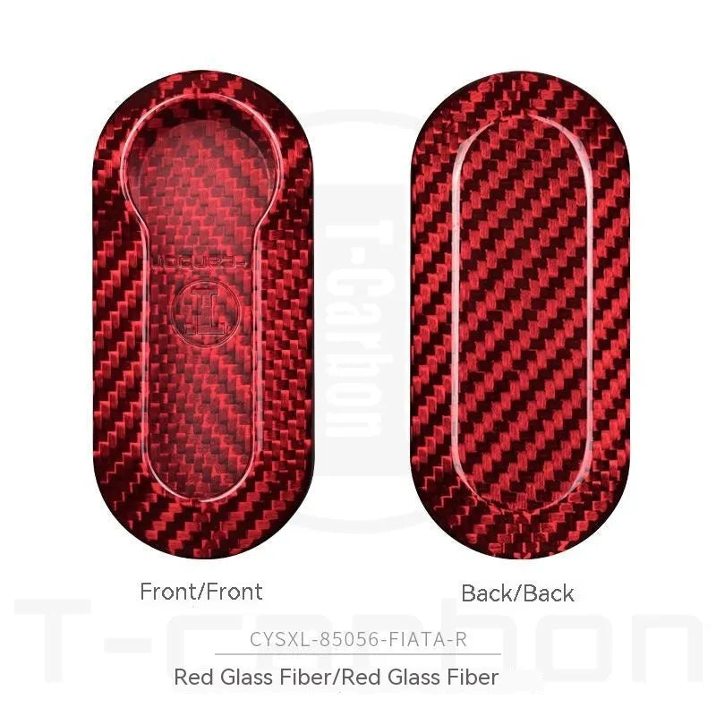 Carbon fibre vehicle key shell replacement cover showing precise button cutouts and textured surface