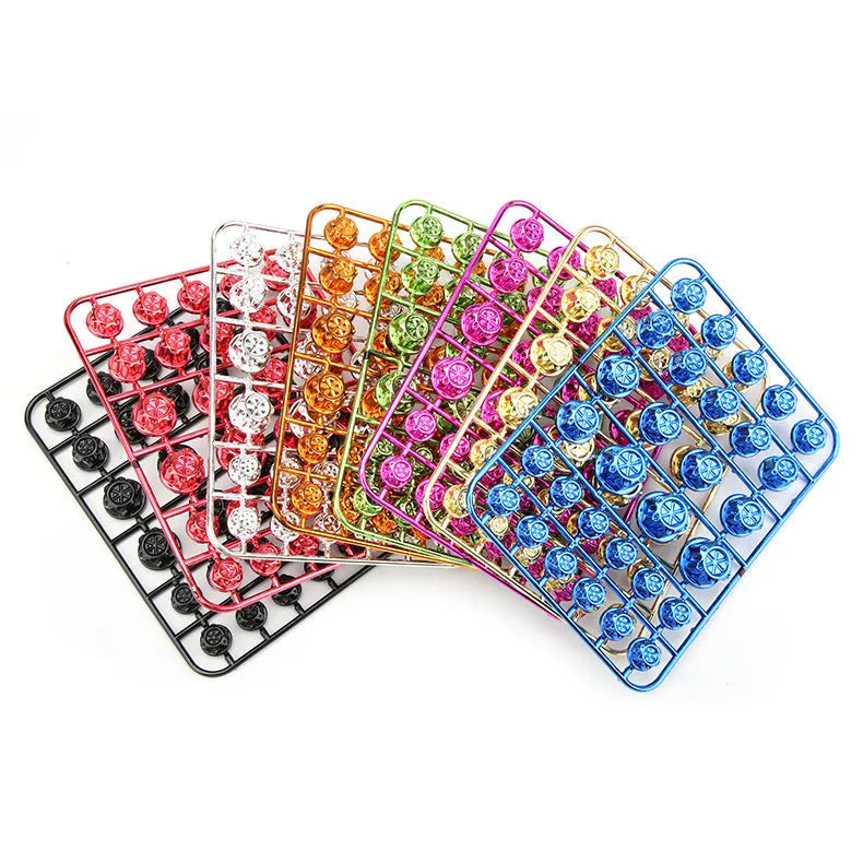 Set of 30 multicoloured ABS plastic screw covers for motorcycle engine modification