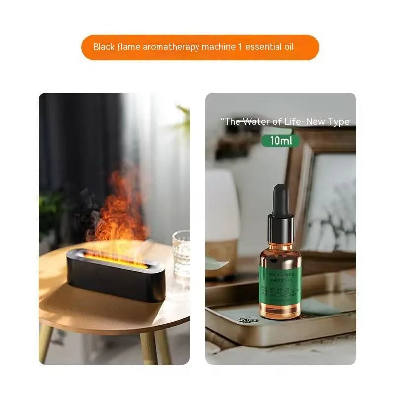 Mini USB aroma diffuser humidifier, 120ml, 136x136x155mm, PP liner, black or white Nordic and ins style options