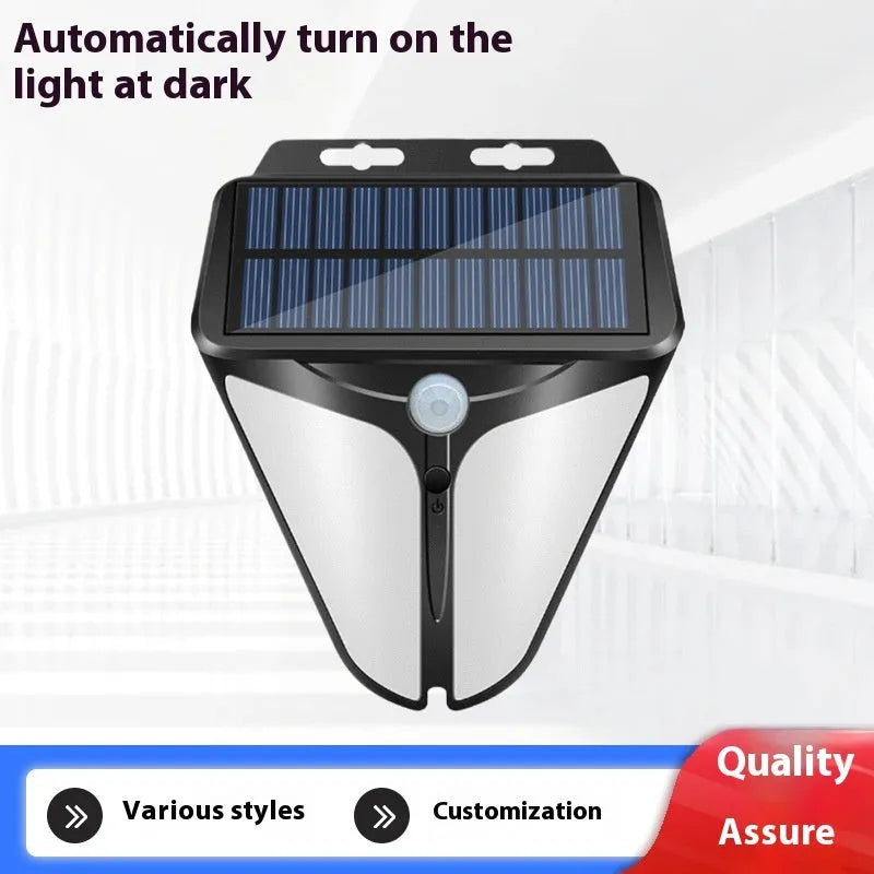 Heart-shaped solar wall lamp with human induction sensor for outdoor courtyard lighting
