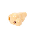 Flesh-coloured plastic geometry-shaped pencil sharpener with a large nostril.
