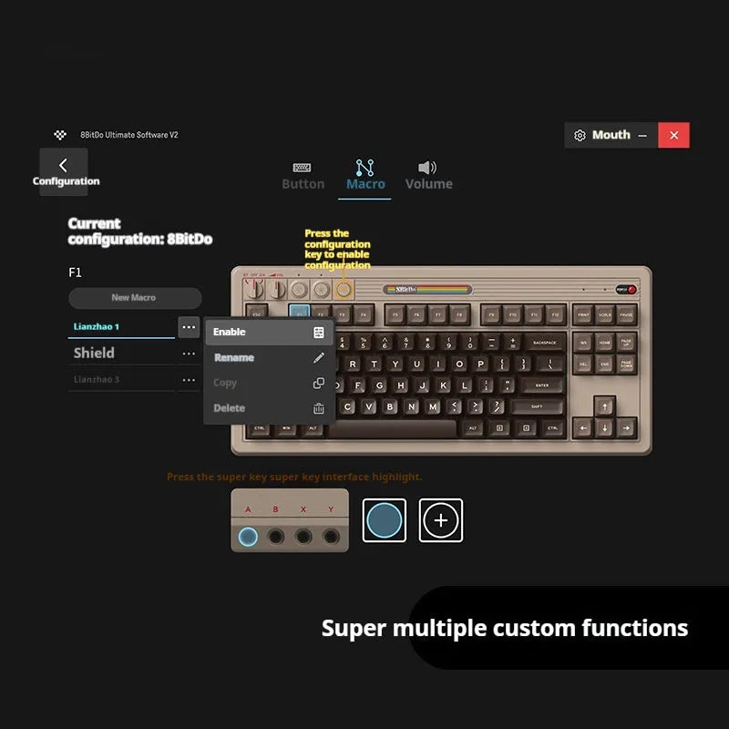 Retro C64 style wireless mechanical keyboard with Bluetooth connectivity