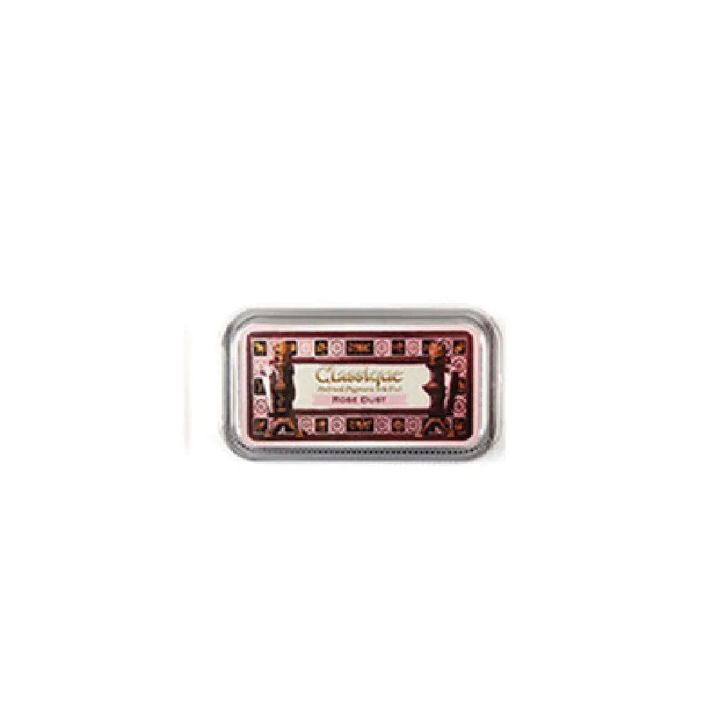 Rectangular oily ink pad for rubber stamps in Cocoa Brown, Fog Blue, Gray Pink, Green, or Leaf Green, measuring 0.3x5.7x1.7cm.