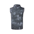 Men's black silver pastebrushing wool sleeveless top with turtleneck collar on mannequin