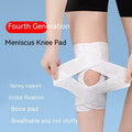Black mesh knee protective cover for meniscus and patellar injury recovery during sports activities