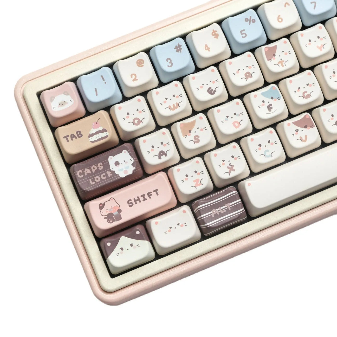 Sea Salt Cat character design PBT keycaps for mechanical keyboards with sublimation printing