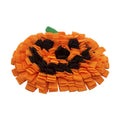 Orange fleece cloth pet smell mat with woollen pad for slow feeding and scent training