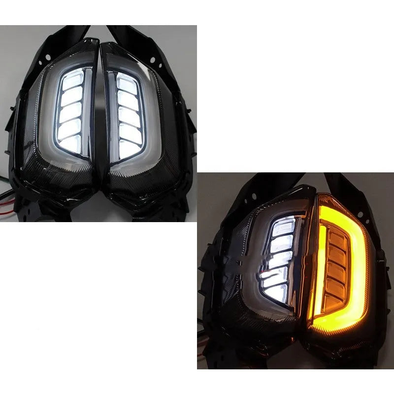 NMAX155 LED turn signal steering light replacement kit showing colour options