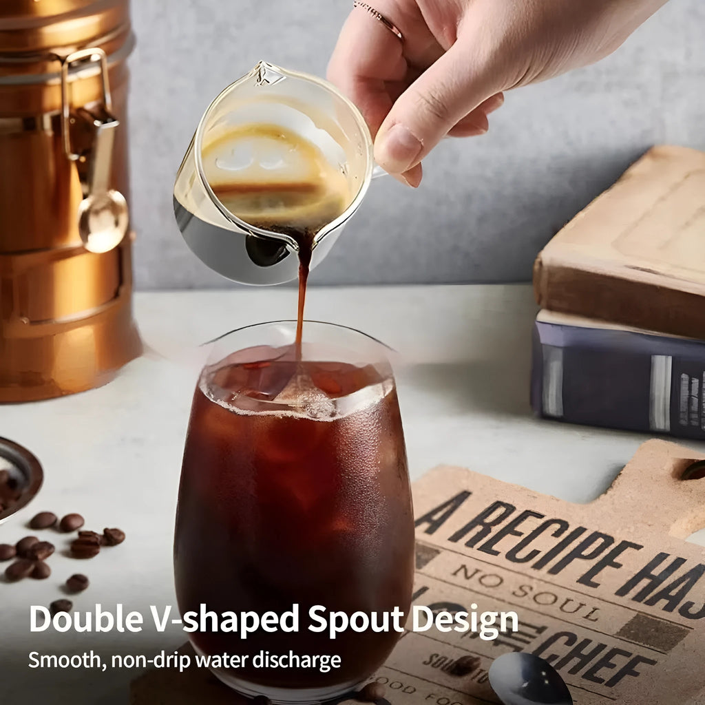 White double mouth transparent glass coffee cups in modern simple style