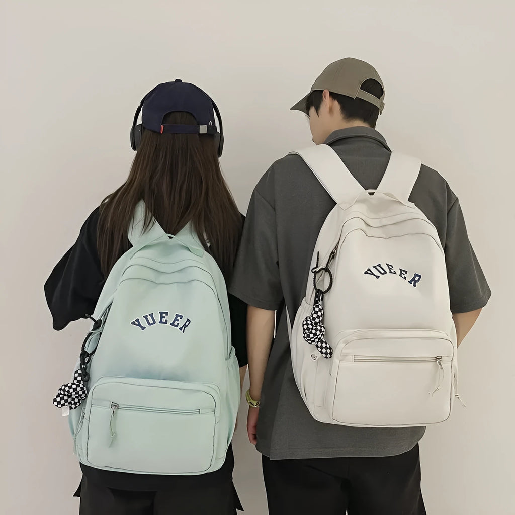 Men and women casual large-capacity school bag in nylon, 32x14x45cm, available in five colours