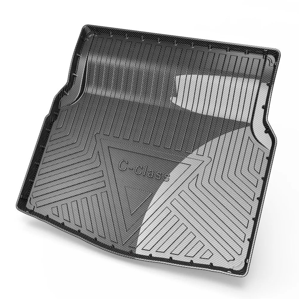 Black carbon fibre pattern TPE car trunk pad for vehicle boot protection