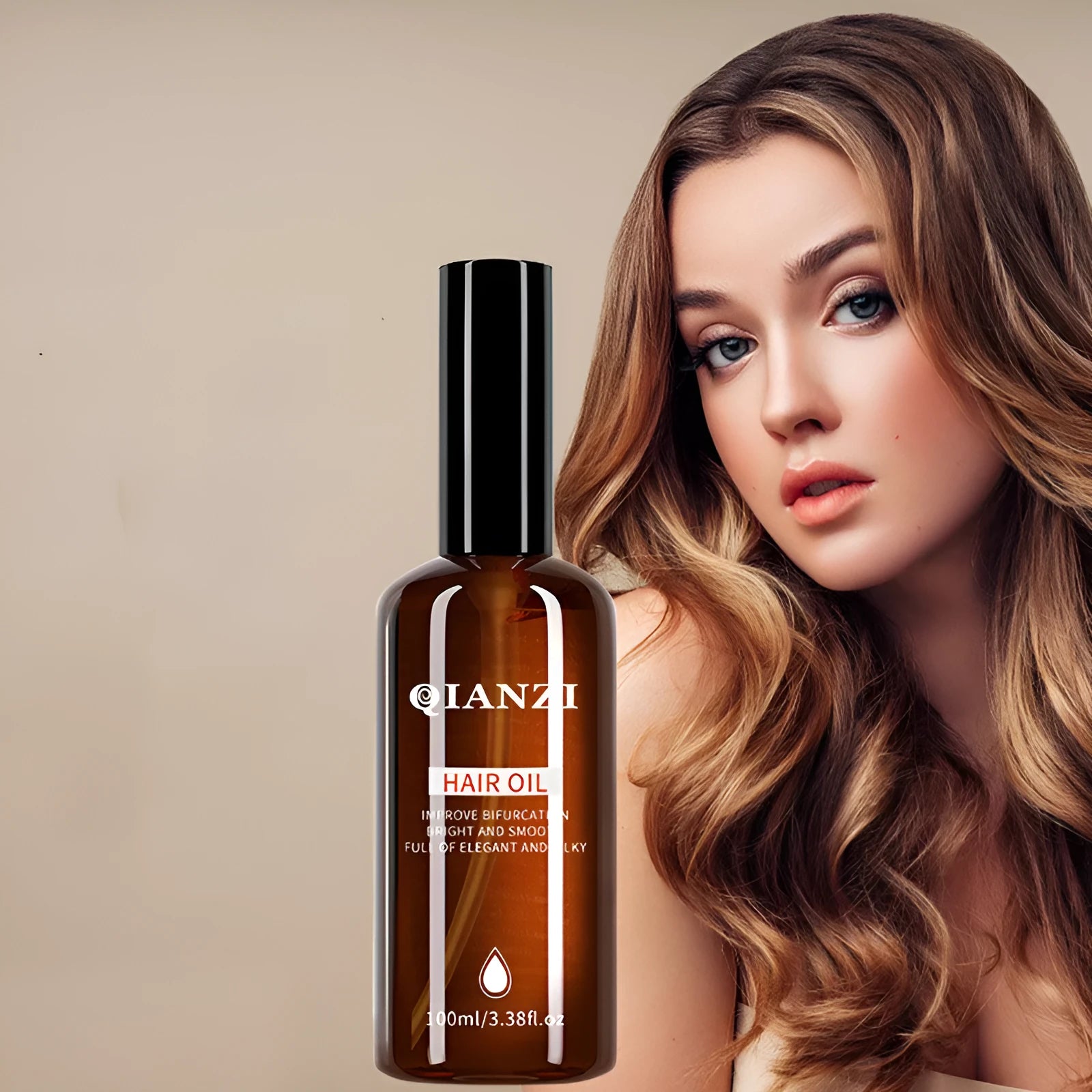 Clinique Essence Brightening Hair Conditioning Oil 100ml bottle with grapeseed, macadamia, argan, and jojoba oils