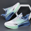 Men's low-top casual shoes in woven mesh with round toe and rubber sole, shown in grey green colour.