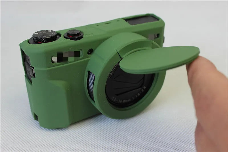 Silicone protective camera cover for Canon G7X Mark II and Mark III in four colours