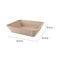 Brown disposable waterproof cat litter box shown in three available sizes.