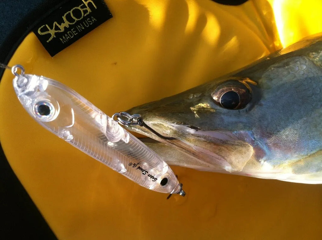 9.5cm transparent blank fishing lure body with 7mm fish eye for DIY customisation