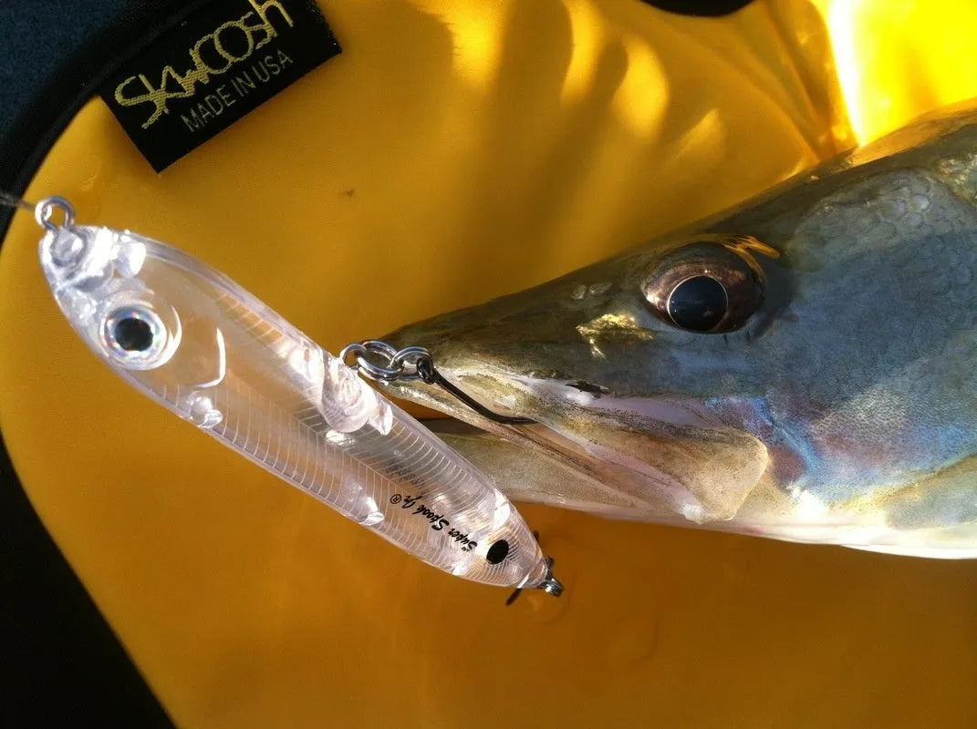 9.5cm transparent blank fishing lure body with 7mm fish eye for DIY customisation