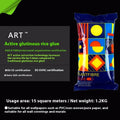 Pack of three rolls of Glue E clean smell glutinous rice wallpaper adhesive.