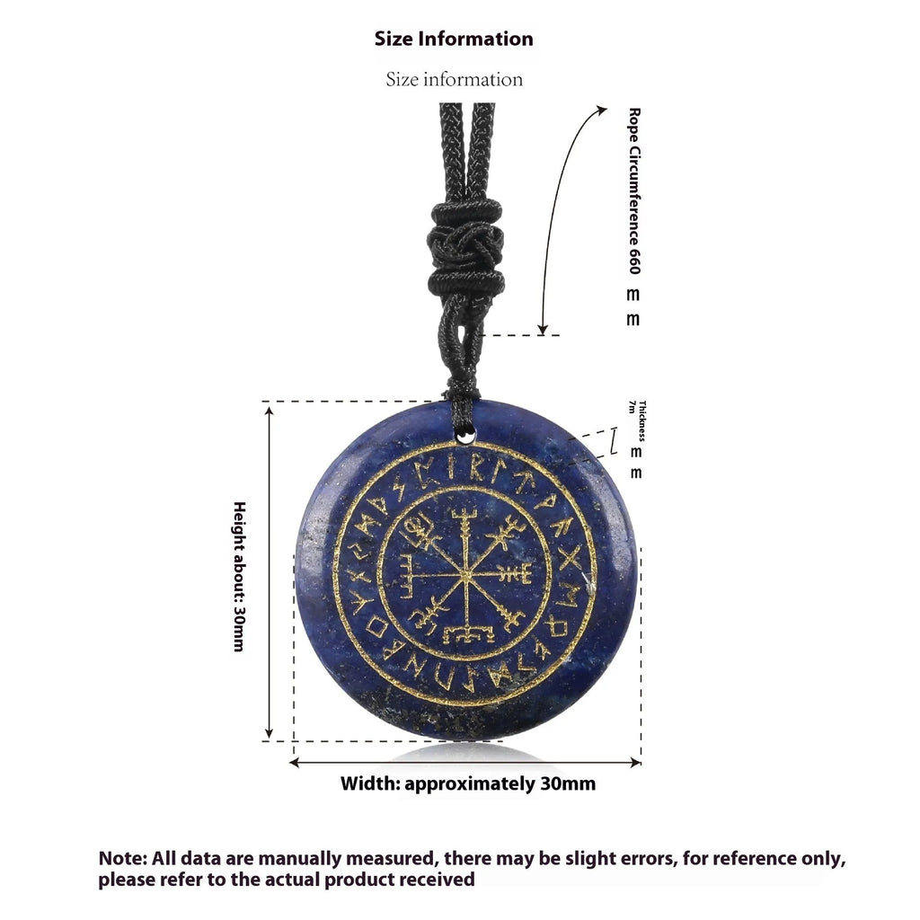 Carved compass pendant in natural amethyst crystal, 30x6mm geometric Nordic Luen jewellery