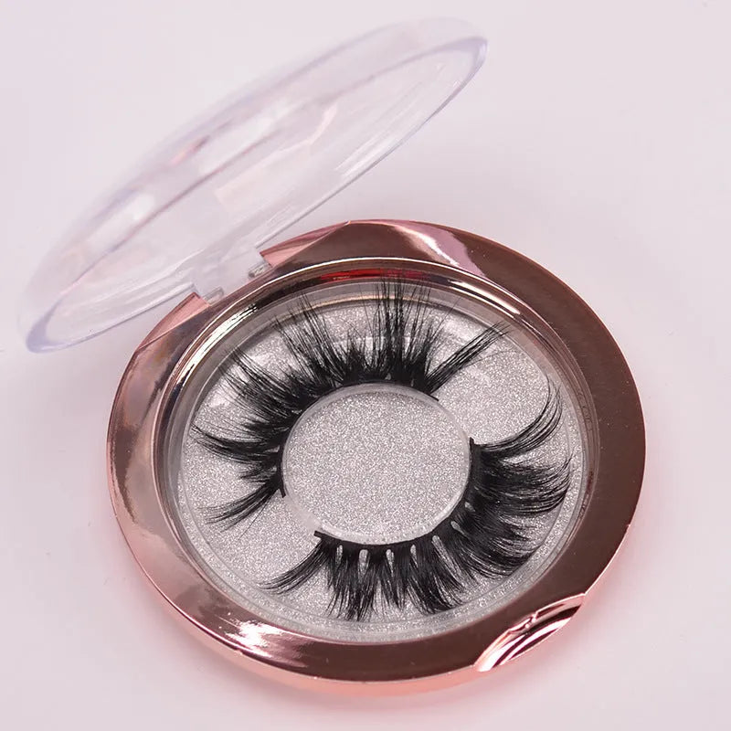 Affectionate brand 5D mink false eyelashes with hair cap and double-headed brush in complete kit