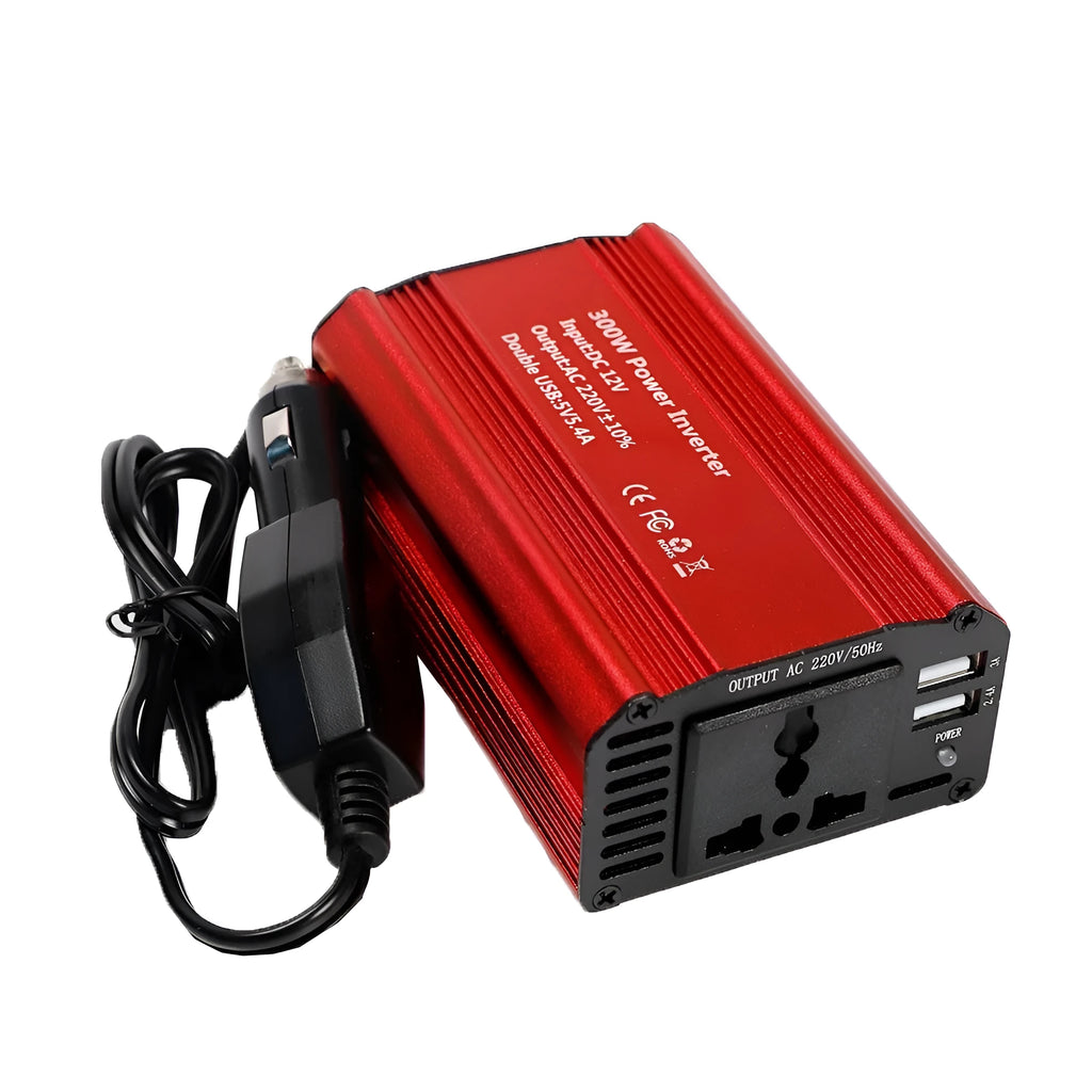 FM300X 300W modified wave car inverter with aluminium alloy shell in compact 125x80x46mm size