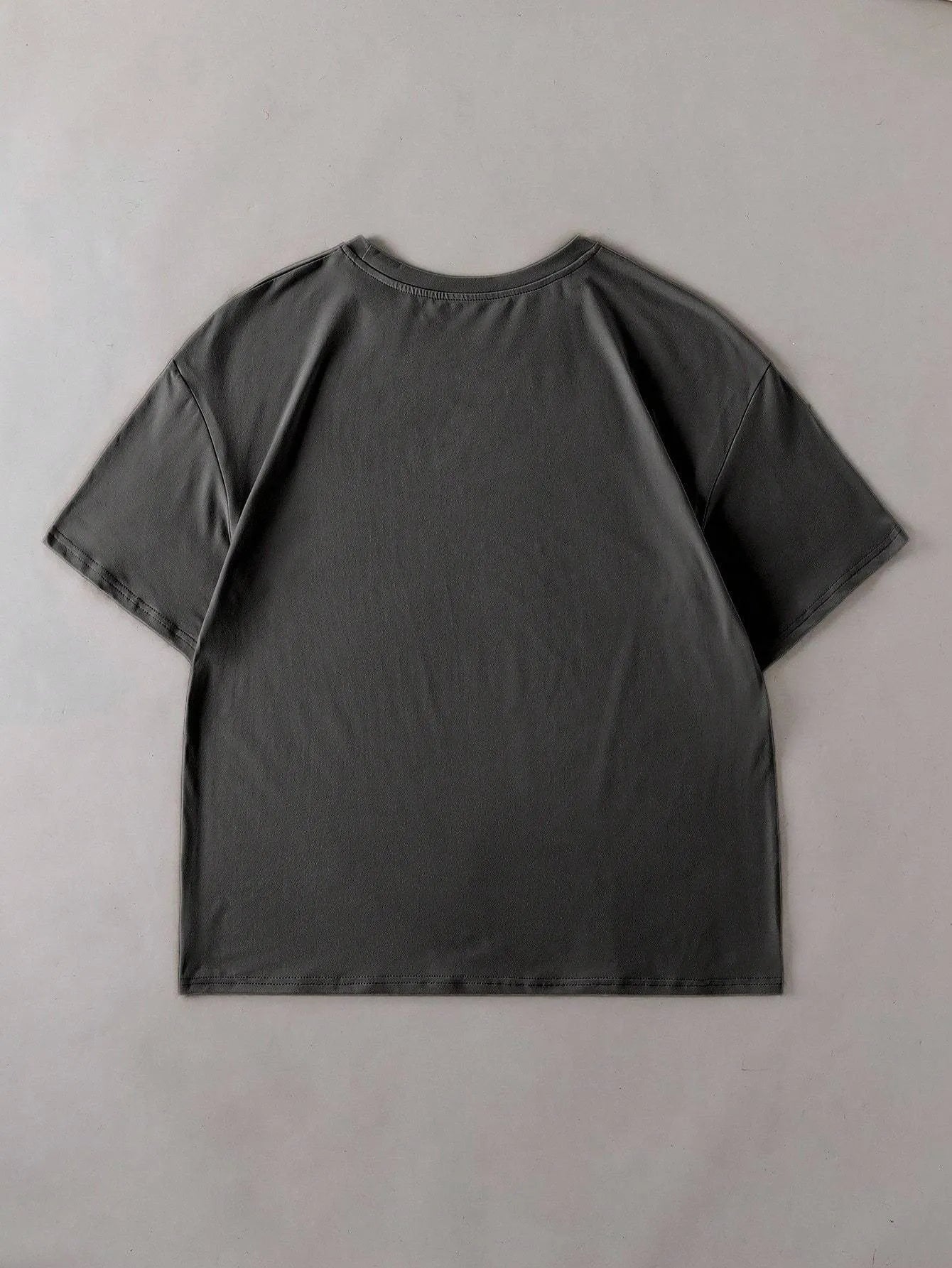 Cotton summer t-shirt loose fit straight cut round neck casual wear