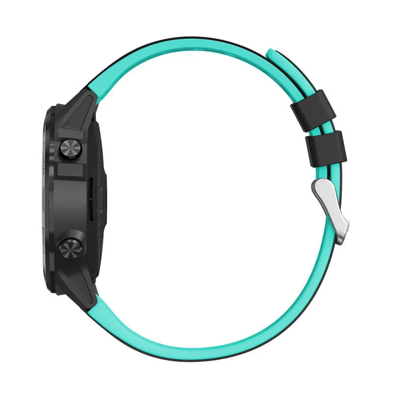 Outdoor sports smart watch with 1.3-inch screen and silicone wrist strap in blue colour