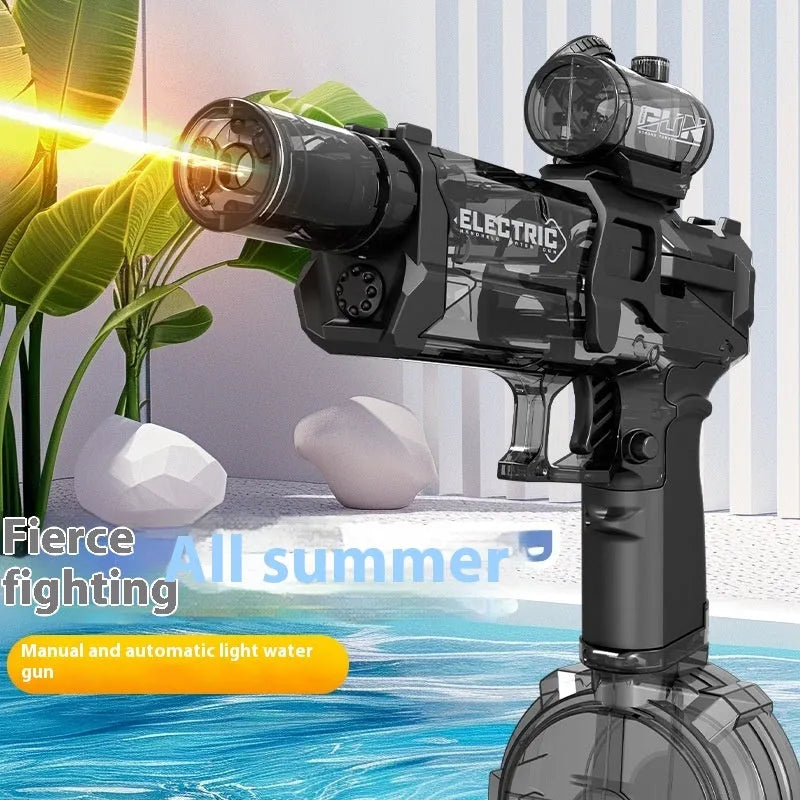 Fire Rat electric water pistol with cool lights in blue colour