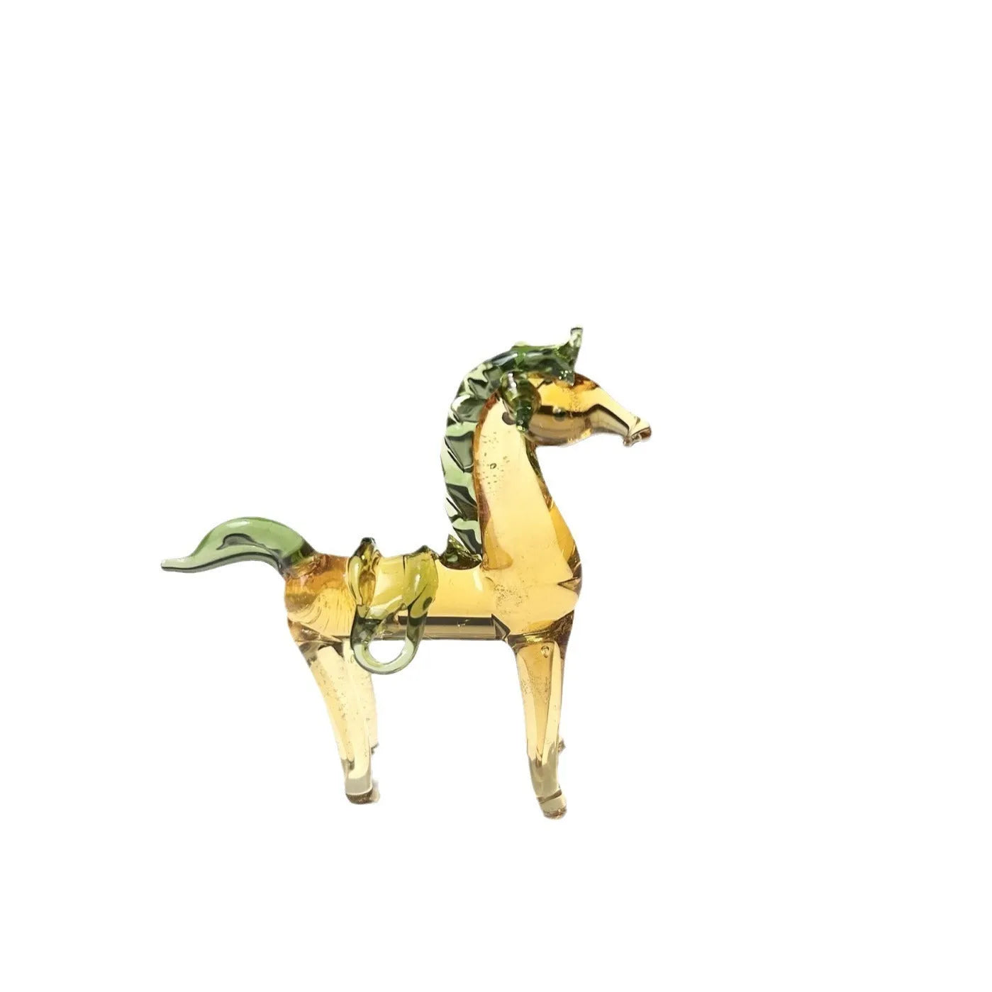 Modern simplicity glazed horse office decoration in white or brown coloured glaze style