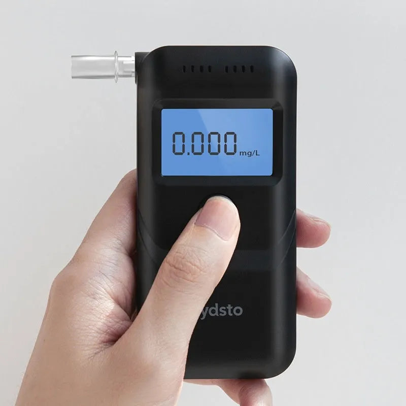 Black HD-JJCSY01 household alcohol breath tester for personal sobriety checking